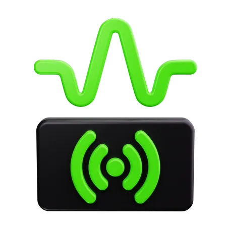 Voice Recognition Waveform  3D Icon