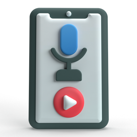 Voice Record  3D Icon
