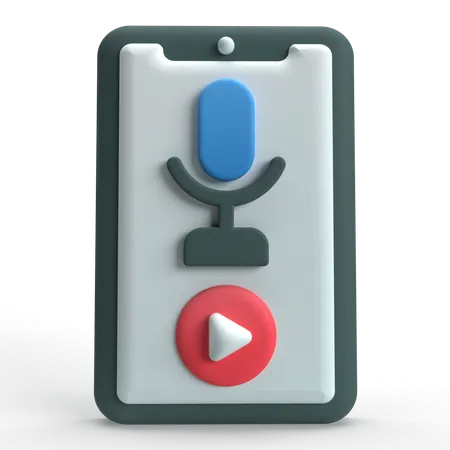 Voice Record  3D Icon