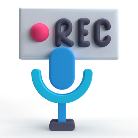 Voice Recording  3D Icon