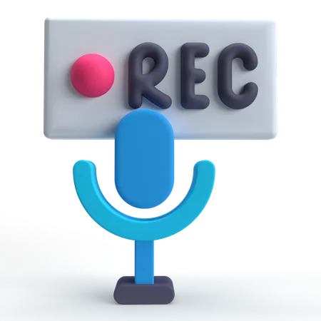 Voice Recording  3D Icon