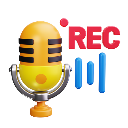 Voice recording  3D Icon