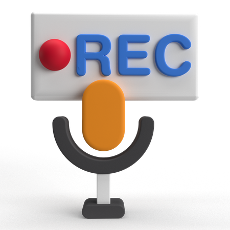 Voice Recording  3D Icon