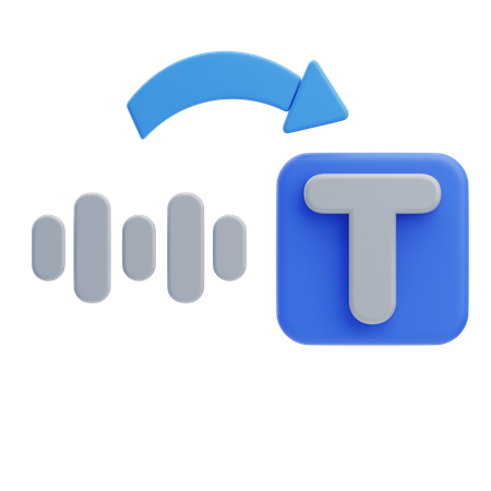 Voice To Text  3D Icon