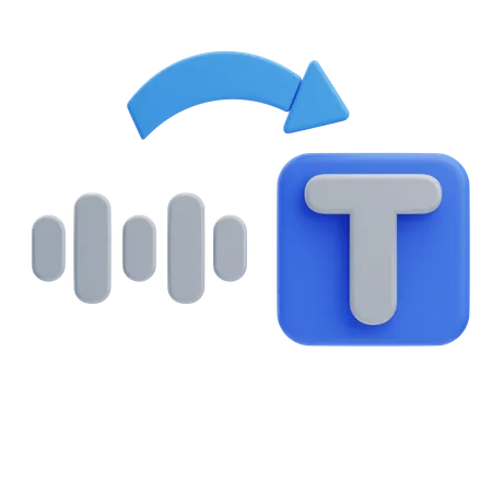 Voice To Text  3D Icon