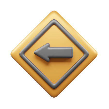 Chemin à gauche  3D Icon