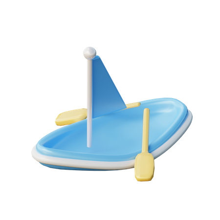 Bateau à voile  3D Illustration