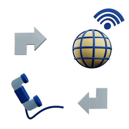 Voip  3D Icon