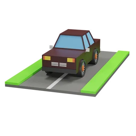 Voiture Simple Vehicule 3D Icon