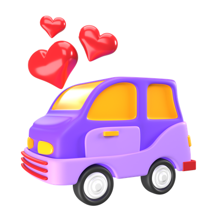 Voiture de mariage  3D Icon