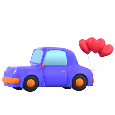 Voiture de mariage  3D Icon