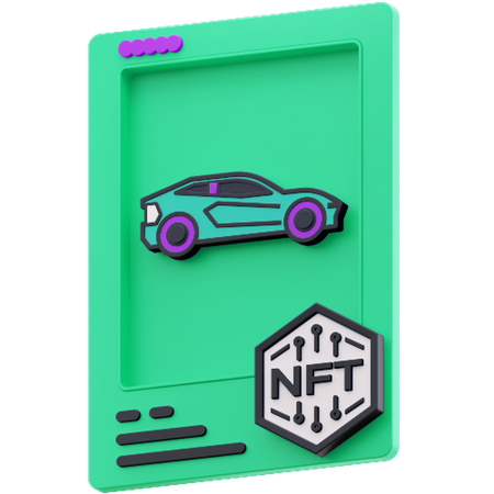 Voiture de sport nft  3D Illustration