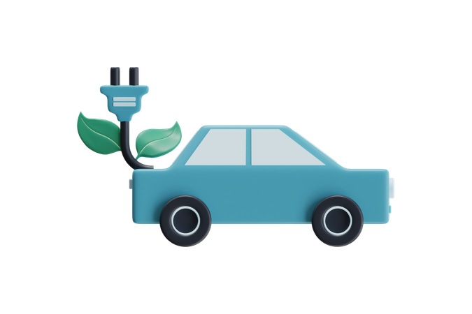 Voiture électrique  3D Icon