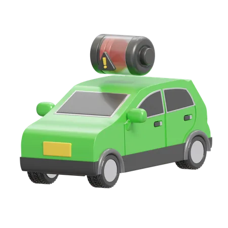 Batterie faible d'une voiture électrique  3D Icon