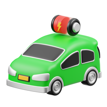 Batterie faible d'une voiture électrique  3D Icon