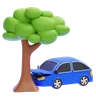 Une voiture a heurté un arbre