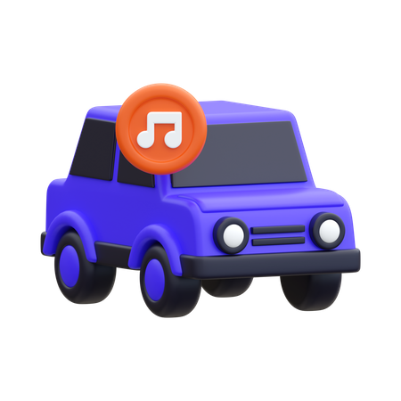 Musique de voiture  3D Icon