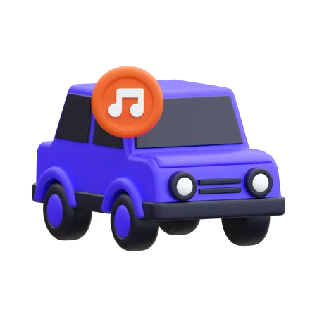 Musique de voiture  3D Icon