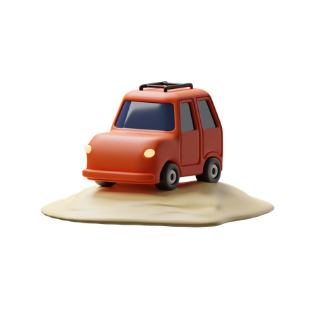 Voiture sur le sable  3D Icon