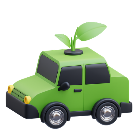 Voiture verte  3D Icon