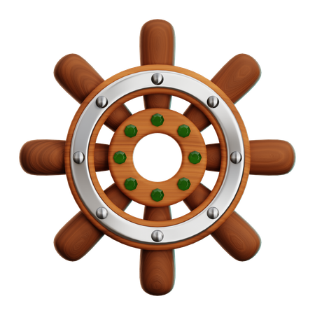 Volante de barcos  3D Icon