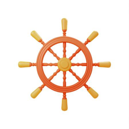 Volante de barco  3D Icon