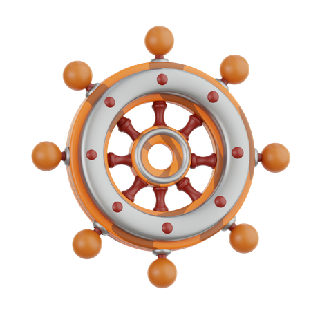 Volante de navio  3D Icon