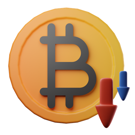 Volcado de bitcoins  3D Icon