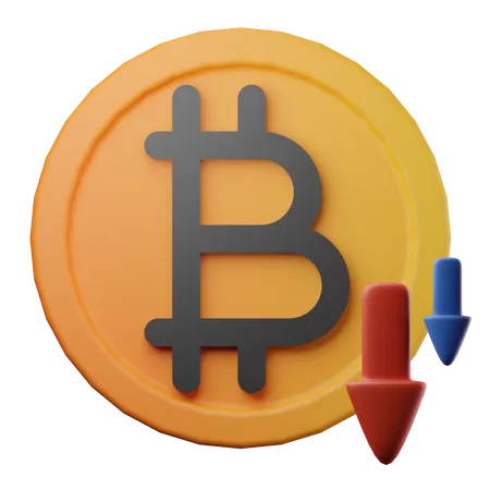 Volcado de bitcoins  3D Icon