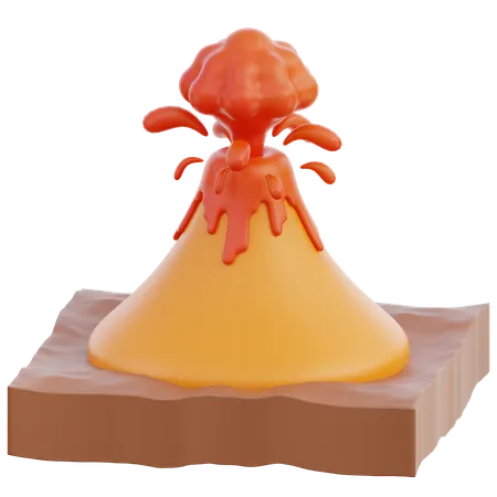 Volcano  3D Icon