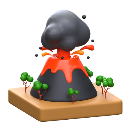 Volcano  3D Icon