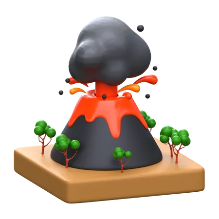 Volcano  3D Icon