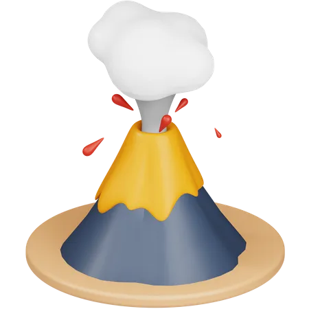 Volcano 3D Icon