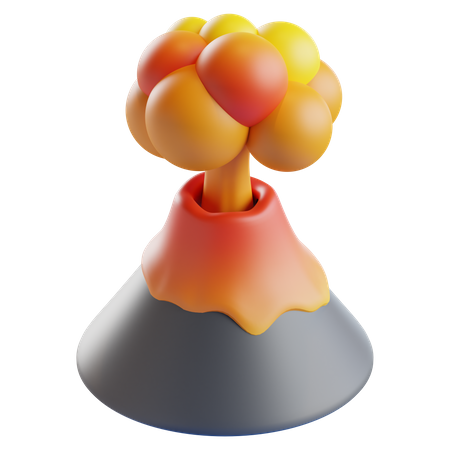 Volcano Mountain Eruption  3D Icon