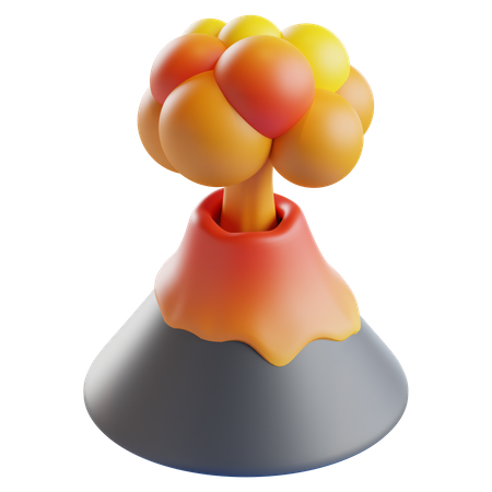 Volcano Mountain Eruption  3D Icon