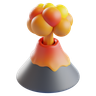 3d volcano emoji