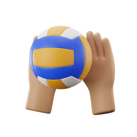 Voleibol de mano  3D Icon