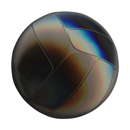 Forma abstracta de voleibol  3D Icon