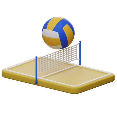 Voleibol de playa  3D Illustration