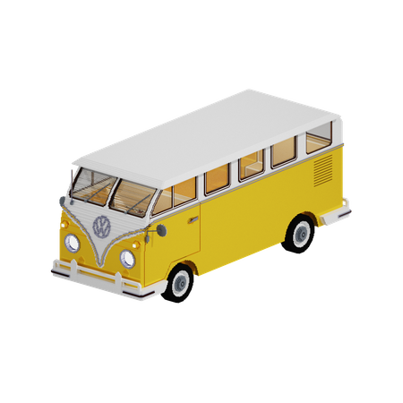 Volkswagen Bus 3D Illustration