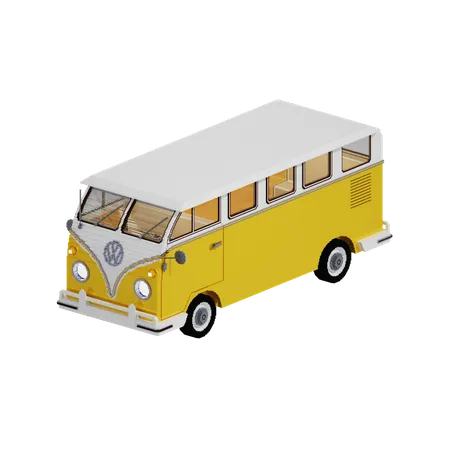 Volkswagen Bus  3D Illustration
