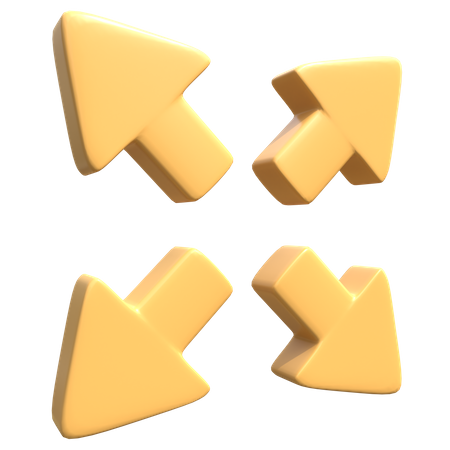 Vollbildpfeil  3D Icon