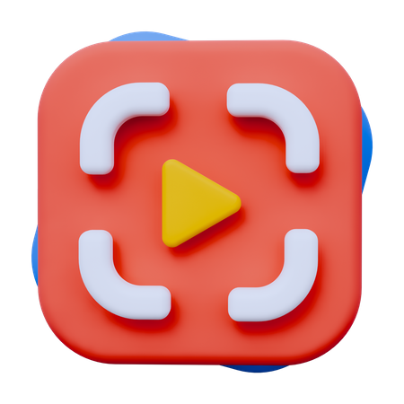 Vollbildvideo  3D Icon