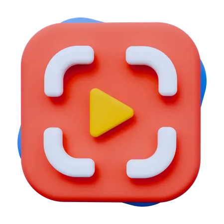 Vollbildvideo  3D Icon