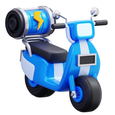 Volle Batterie des Elektromotorrads  3D Icon