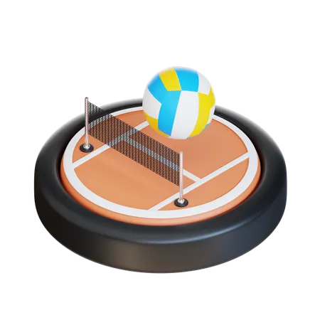 3 D Volley Illustration 3D Icon