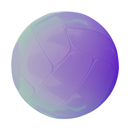 Volley Ball Abstract Shape  3D Icon