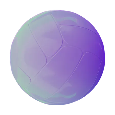 Volley Ball Abstract Shape  3D Icon