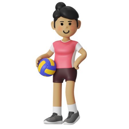 Volley Player Girl  3D Icon