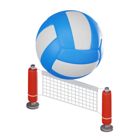 Vibrant Volleyball Perfect For Athletic And Recreational Themes Sports Equipment Visuals And Competitive Team Sport 3 D Render Illustration 3D Icon